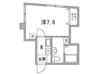 SUDOHOUSE(1K/2階)の間取り写真