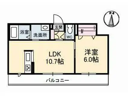 グランフラーヴ天神(1LDK/3階)の間取り写真