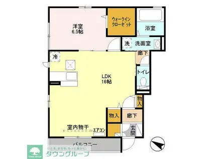 ステラA(1LDK/1階)の間取り写真