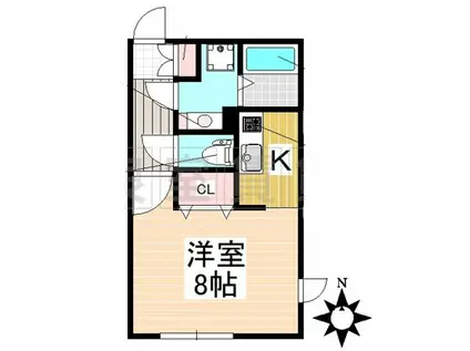 BRANCHE桜山III(1K/4階)の間取り写真