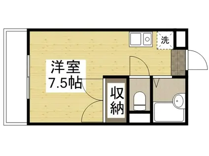 ソレイユ(ワンルーム/2階)の間取り写真