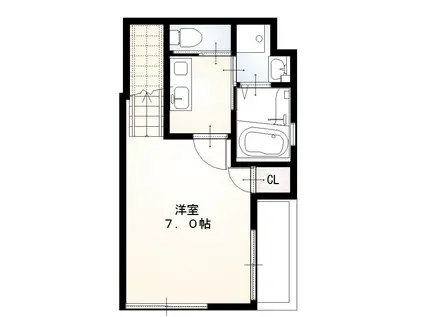 GLANZ小石川(1K/2階)の間取り写真