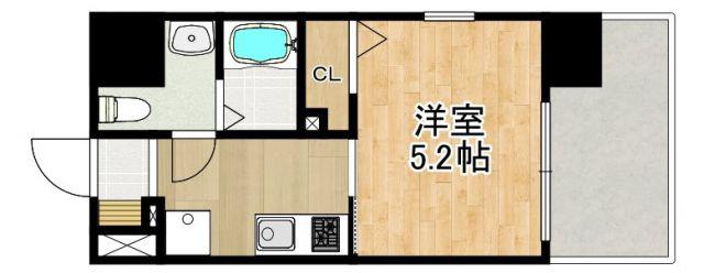 MODERN PALAZZO諫早駅前(1K/12階)の間取り写真