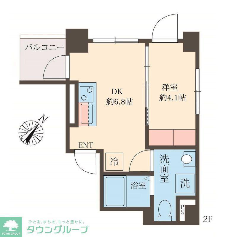 スフィア日本橋富沢町(1DK/4階)の間取り写真