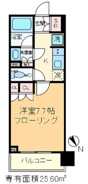 ルフォンプログレ滝野川(1K/10階)の間取り写真