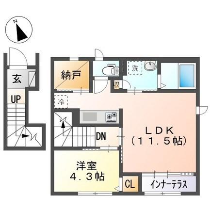 メゾン瑞祥(1SLDK/2階)の間取り写真