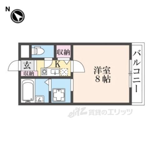 マイトレーヤ・ハイツ(1K/5階)の間取り写真