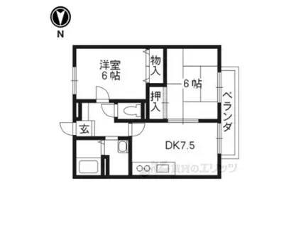 マインA棟(2DK/3階)の間取り写真