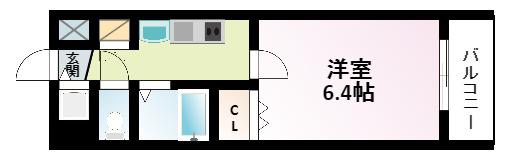 プレサンス新大阪クレスタ(1K/4階)の間取り写真