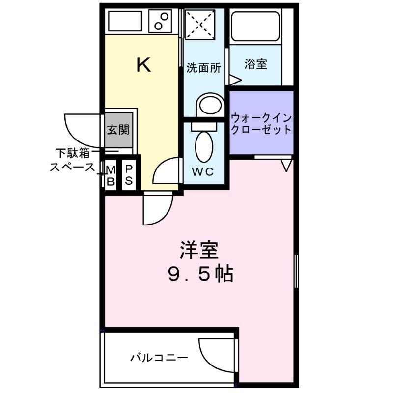 フジパレス新金岡5番館(1K/2階)の間取り写真