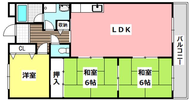 グランドメゾン(3LDK/1階)の間取り写真