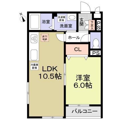 フォレストメゾン荻窪(1LDK/1階)の間取り写真
