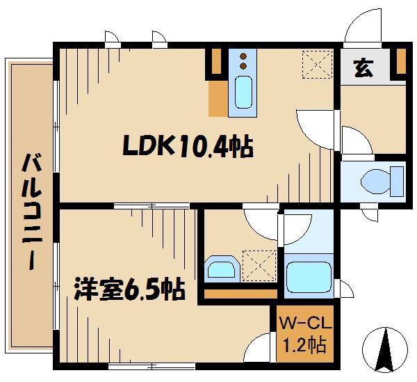 シャルマン(1LDK/3階)の間取り写真