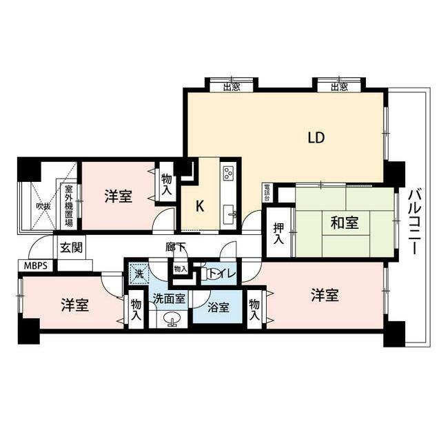 PLENDY市川大野(4LDK/5階)の間取り写真