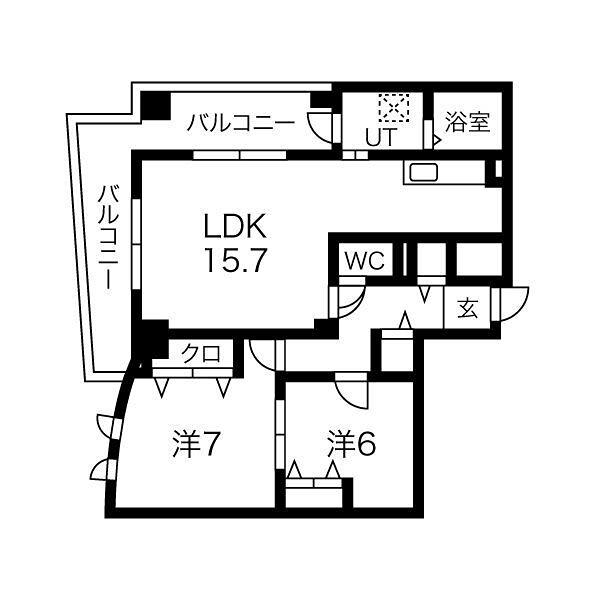 スローハス コート(2LDK/3階)の間取り写真