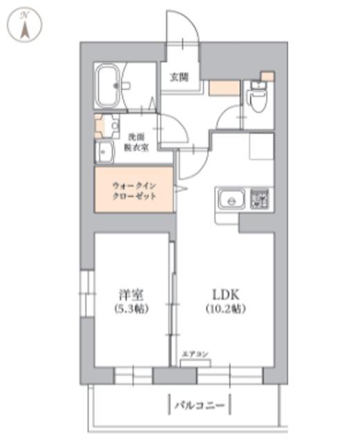 アラモファミリア杉崎町(1LDK/1階)の間取り写真
