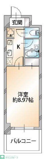 KENEDIX船橋(1K/6階)の間取り写真
