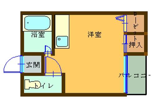 モアセゾンII(ワンルーム/2階)の間取り写真