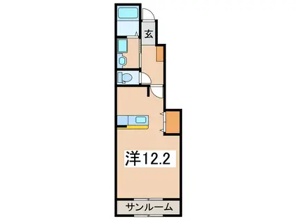 MAISON DE PASIOI(1K/1階)の間取り写真