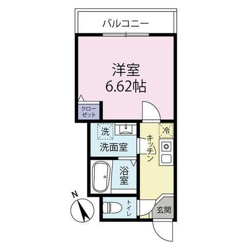 桜台アイルーム(1K/1階)の間取り写真