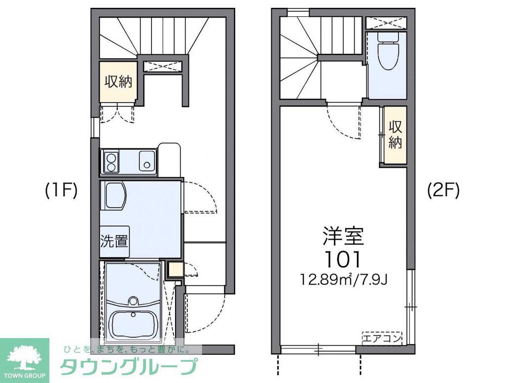 レオネクストすずII(1K/1階)の間取り写真