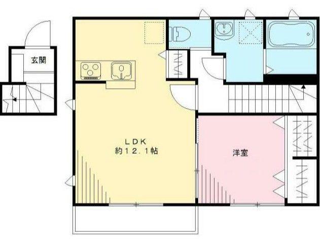 メゾンド桜吉祥寺(1LDK/2階)の間取り写真