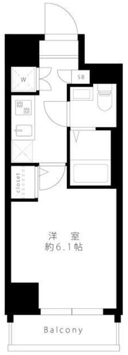 AXAS新宿中落合(1K/9階)の間取り写真