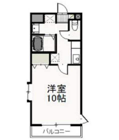 ウエスト COURT(1K/3階)の間取り写真