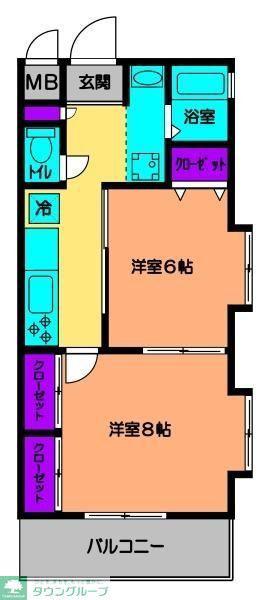 アグリふじみ野(2K/1階)の間取り写真