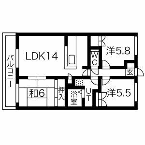 アメニティライフ小笹(3LDK/3階)の間取り写真