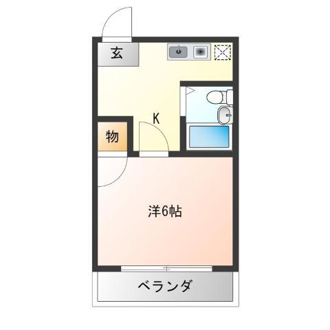 セラ天下茶屋(1K/3階)の間取り写真