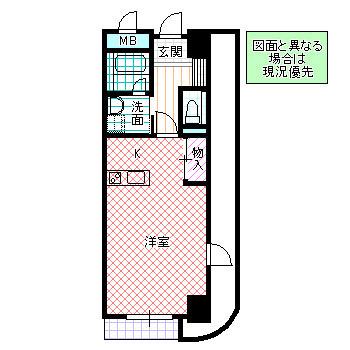 日信ビル(ワンルーム/9階)の間取り写真