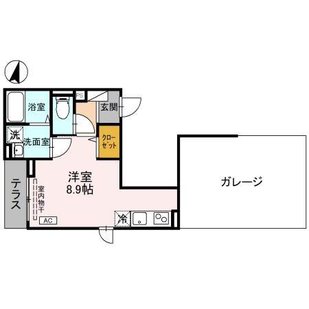 ステラ東川口(ワンルーム/1階)の間取り写真
