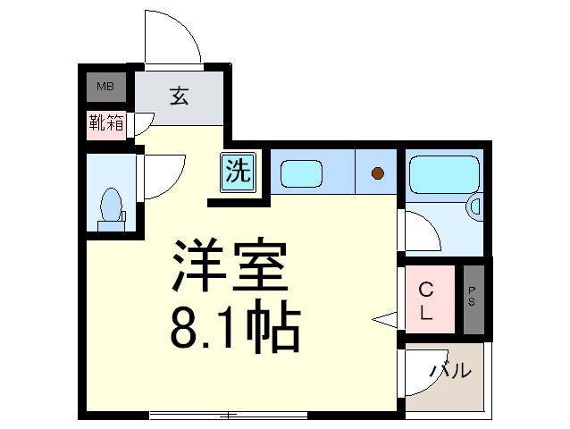 AG青山(ワンルーム/2階)の間取り写真