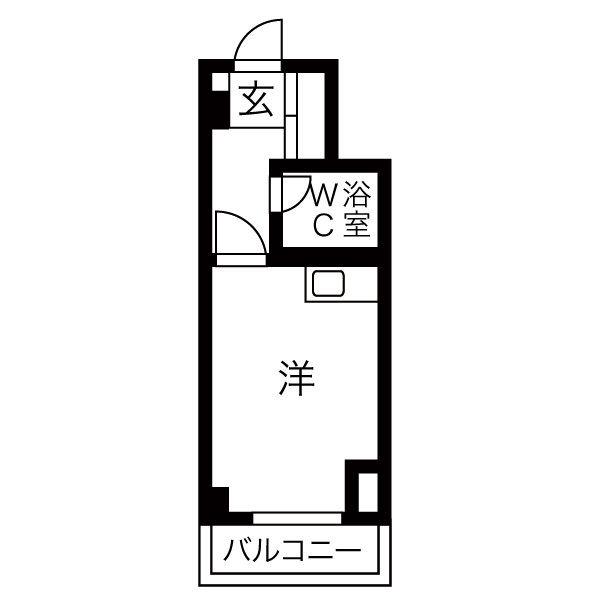 操ビル(ワンルーム/3階)の間取り写真