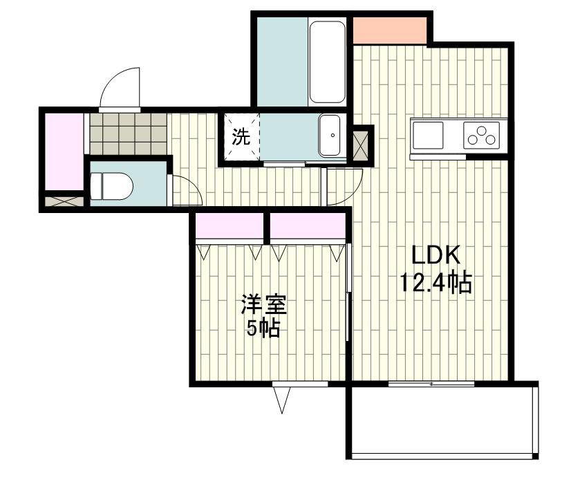 HM5-453(1LDK/2階)の間取り写真