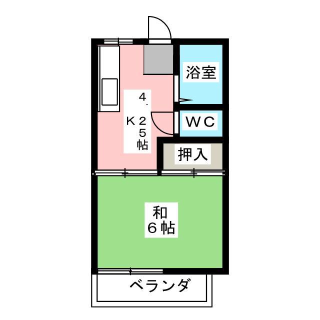 ドエルイクタ(1K/2階)の間取り写真