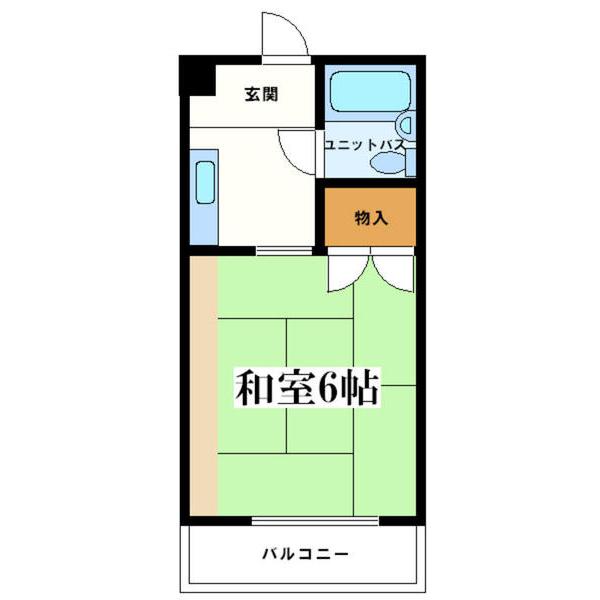 竹島プラザ(1K/3階)の間取り写真