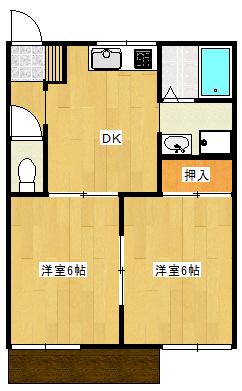 グリーンヴィラ(2DK/1階)の間取り写真
