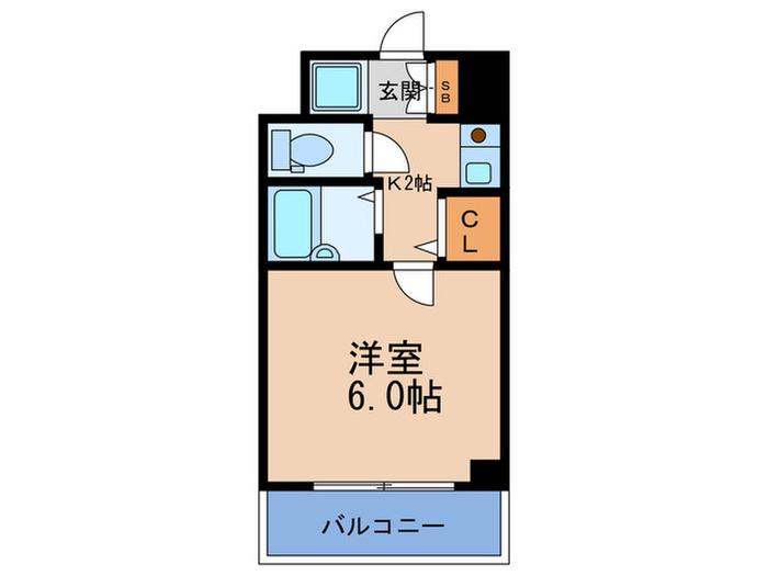 サムティ梅田北(1K/4階)の間取り写真