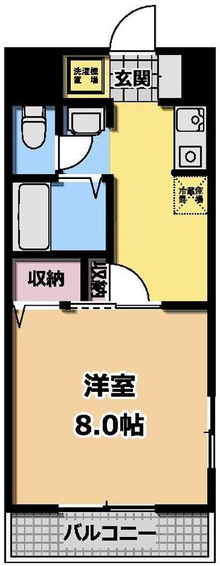 ホワイトレジデンス(1K/3階)の間取り写真