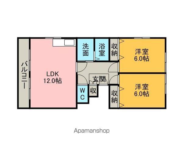 ステーションハイツ(2LDK/2階)の間取り写真