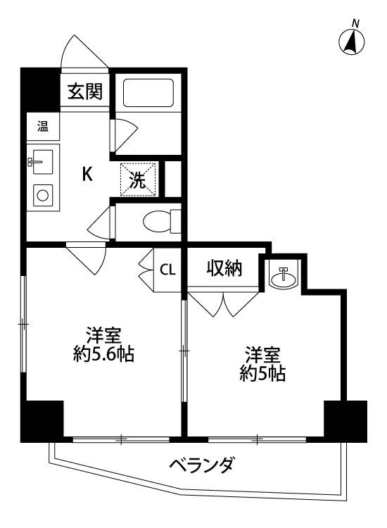 プレステージ新潟(2K/7階)の間取り写真