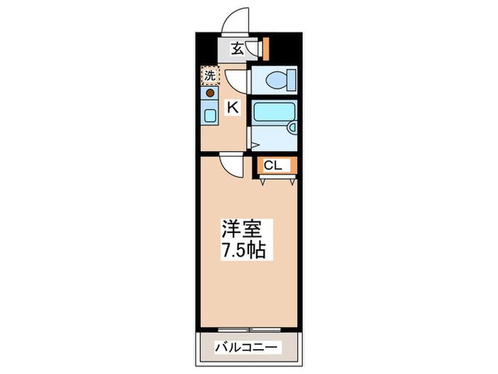 ルピナス5(1K/2階)の間取り写真