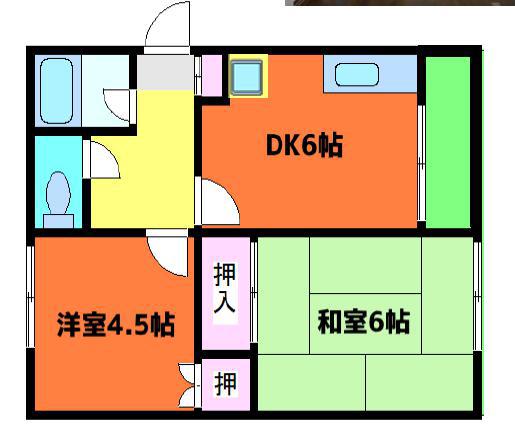 咏舞-エイブ-(2DK/2階)の間取り写真