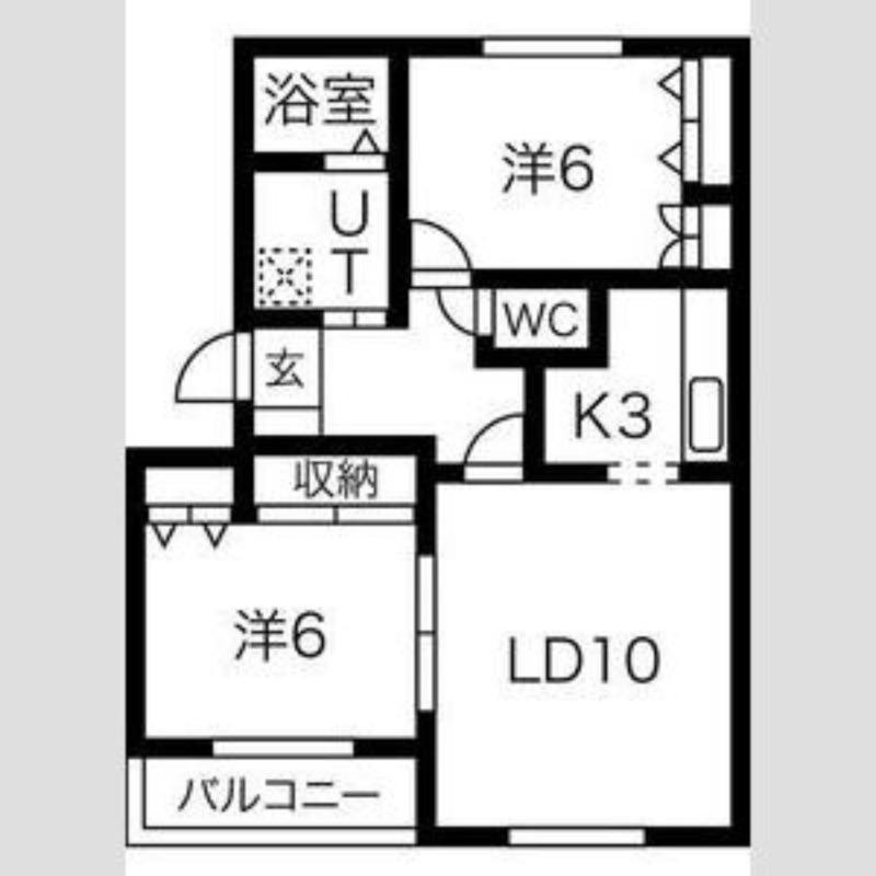 サンモール142(2LDK/2階)の間取り写真