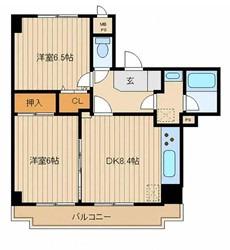ジェムわらび北町館(2DK/5階)の間取り写真