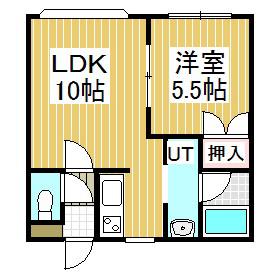 プレジール(1LDK/3階)の間取り写真