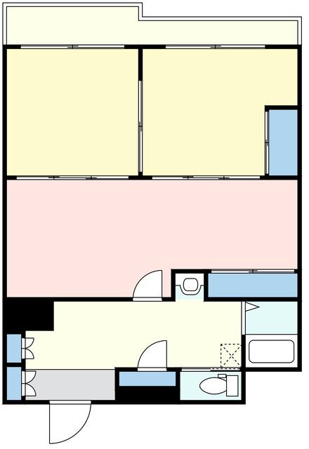 マンション清水台(2LDK/3階)の間取り写真