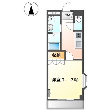 ルミナスH&T(1K/2階)の間取り写真